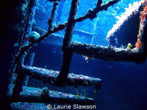 Interior of shipwreck in Barbados. by Laurie Slawson 